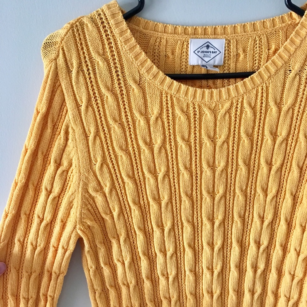 St. John’s Bay Golden Yellow Sweater, Size Medium